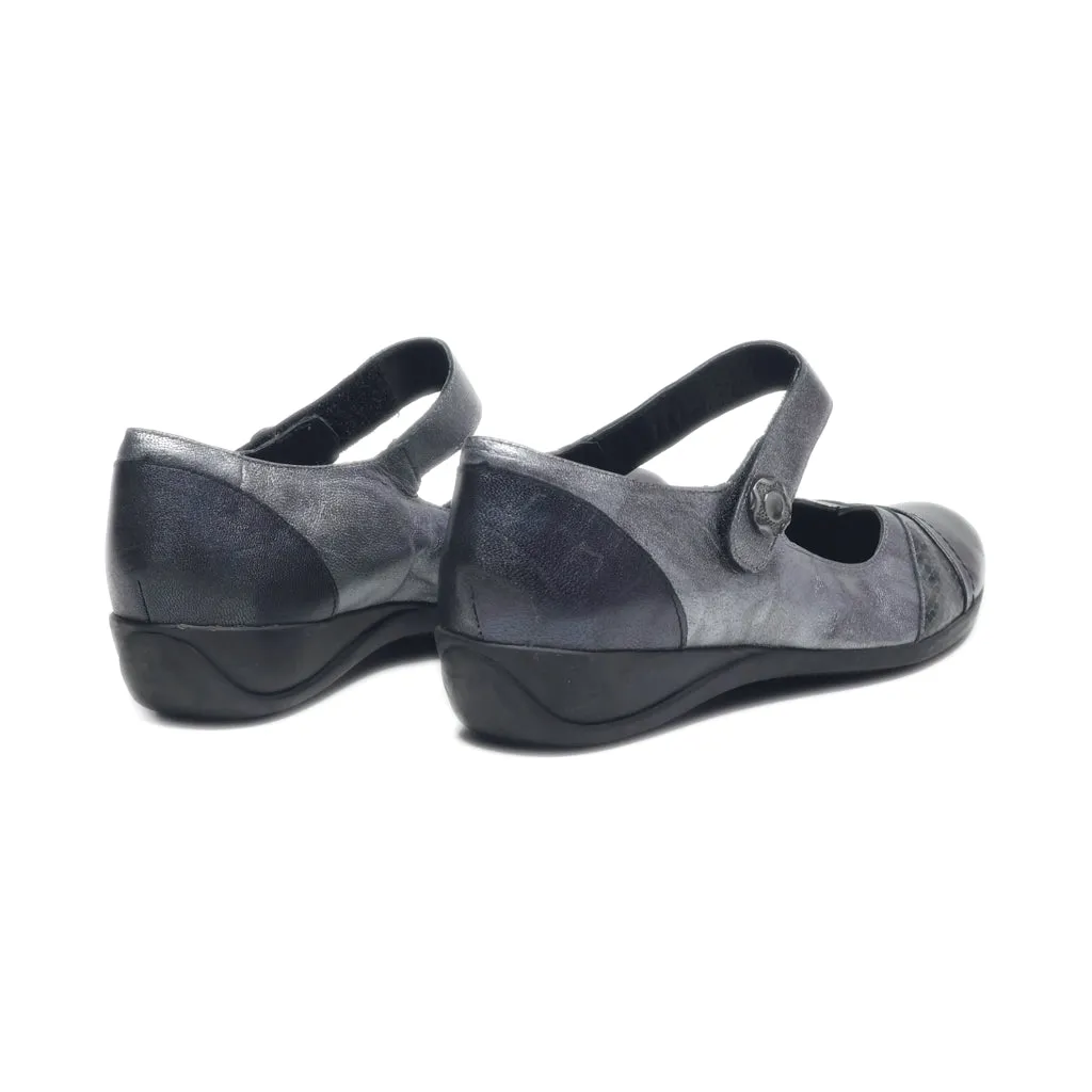 Amoia Ballerinas Leather Grey Colour For Women