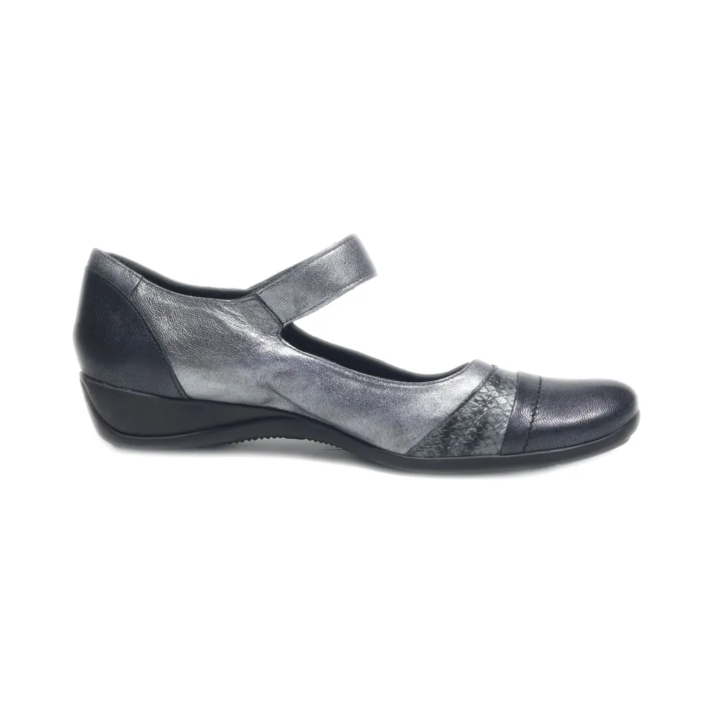 Amoia Ballerinas Leather Grey Colour For Women