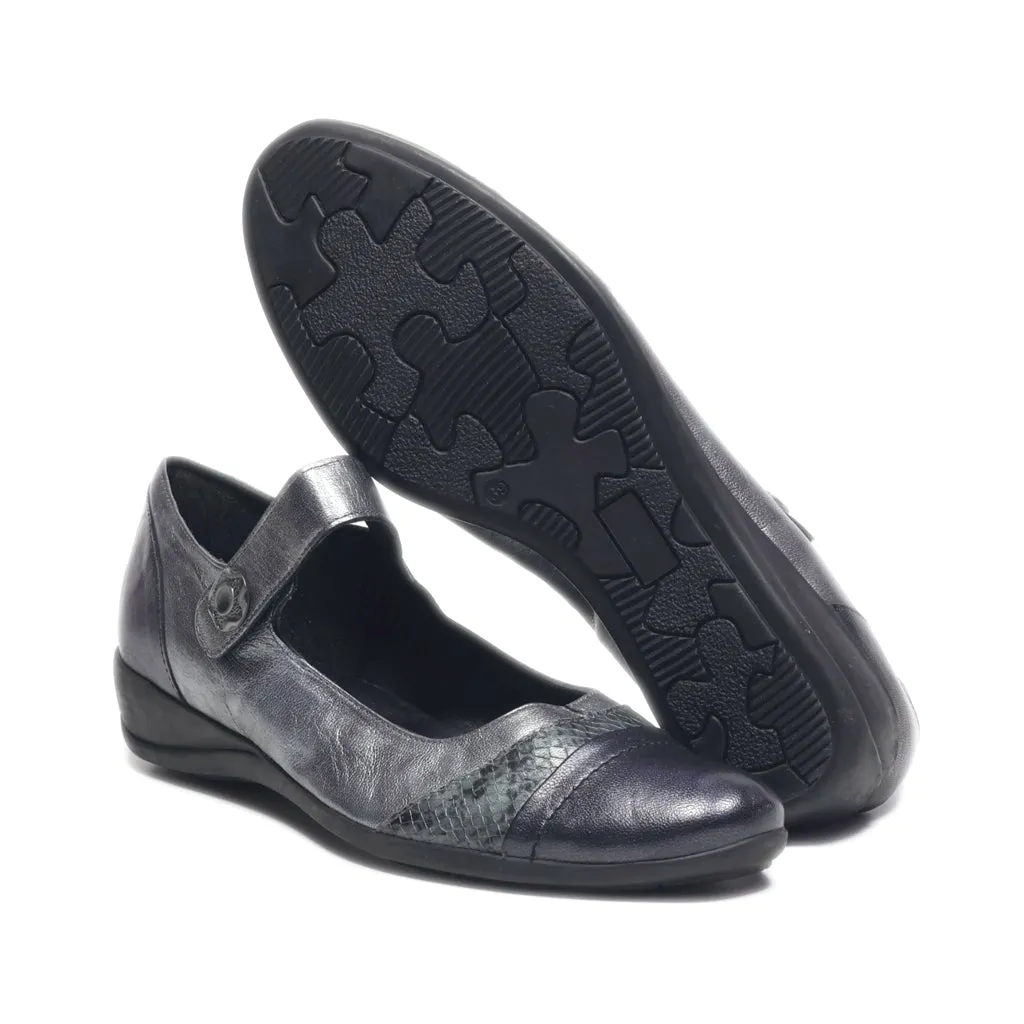 Amoia Ballerinas Leather Grey Colour For Women