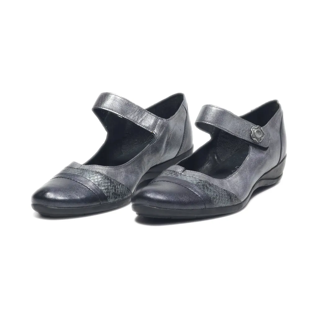 Amoia Ballerinas Leather Grey Colour For Women