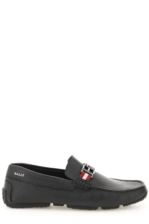 Bally Logo Plaque Slip-On Loafers