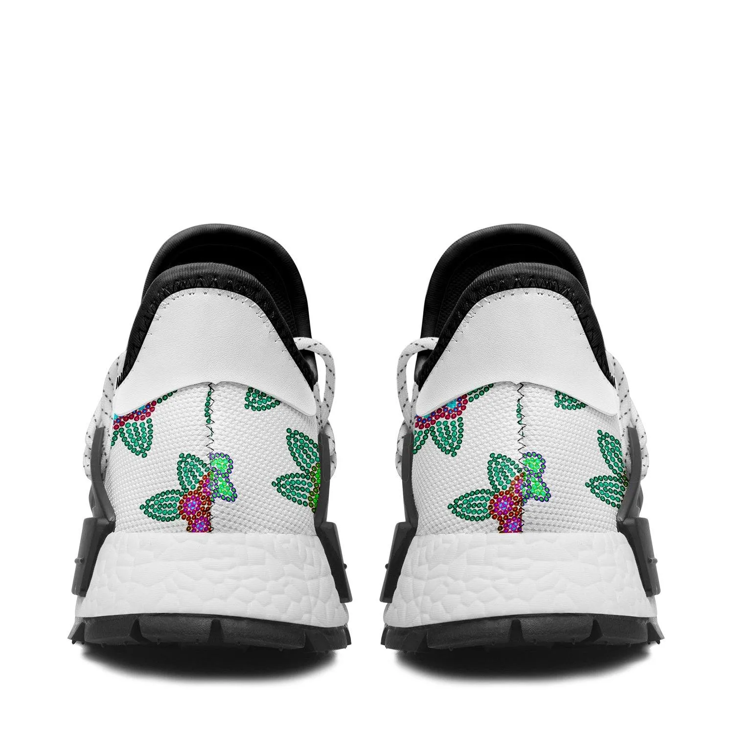 Berry Flowers White Okaki Sneakers