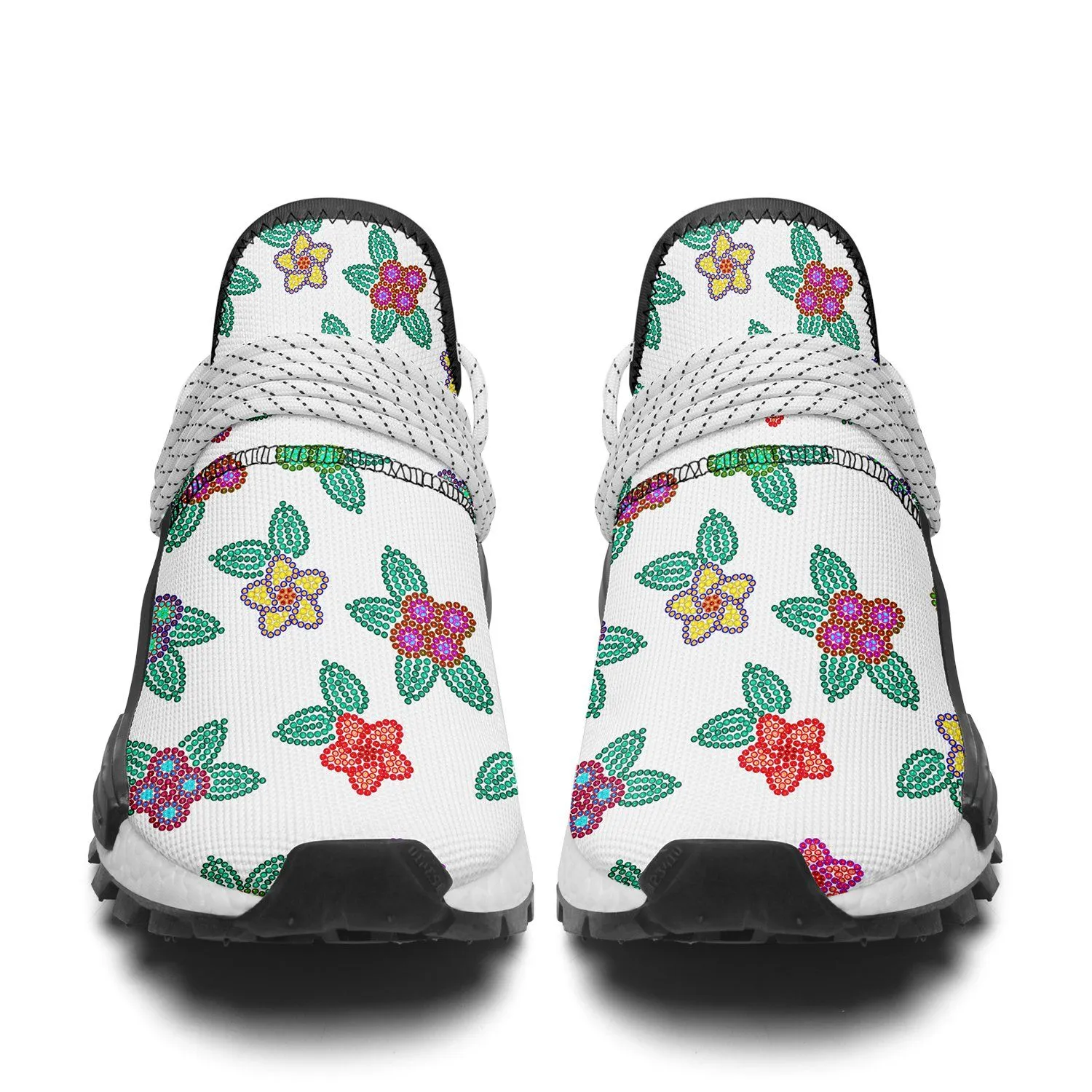 Berry Flowers White Okaki Sneakers
