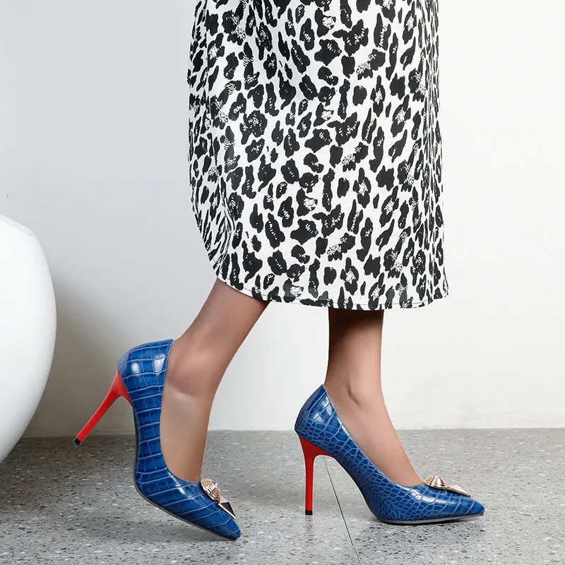 Bigsizeheels Trendy party heels - Blue