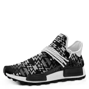 Black Fire Black and White Okaki Sneakers