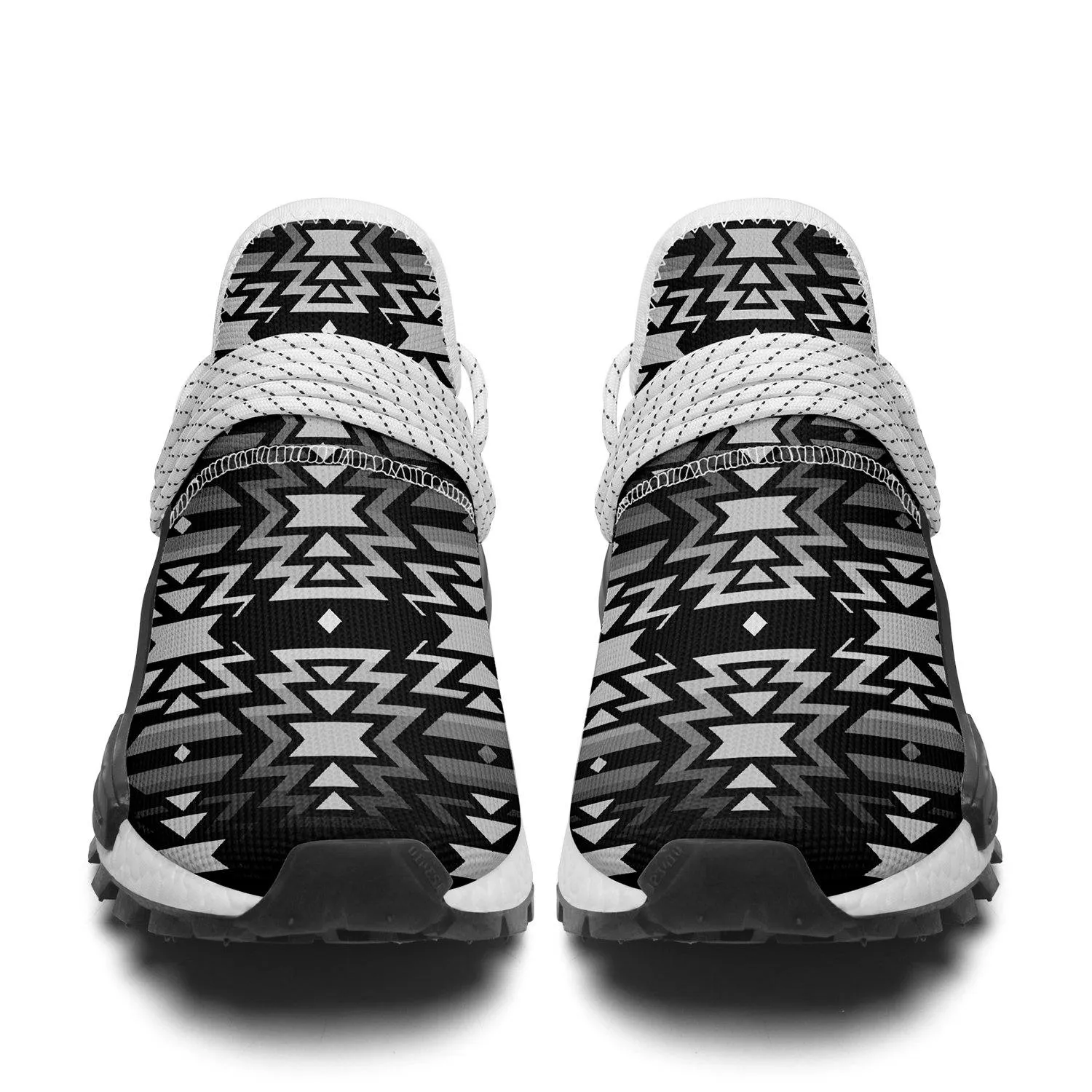 Black Fire Black and White Okaki Sneakers