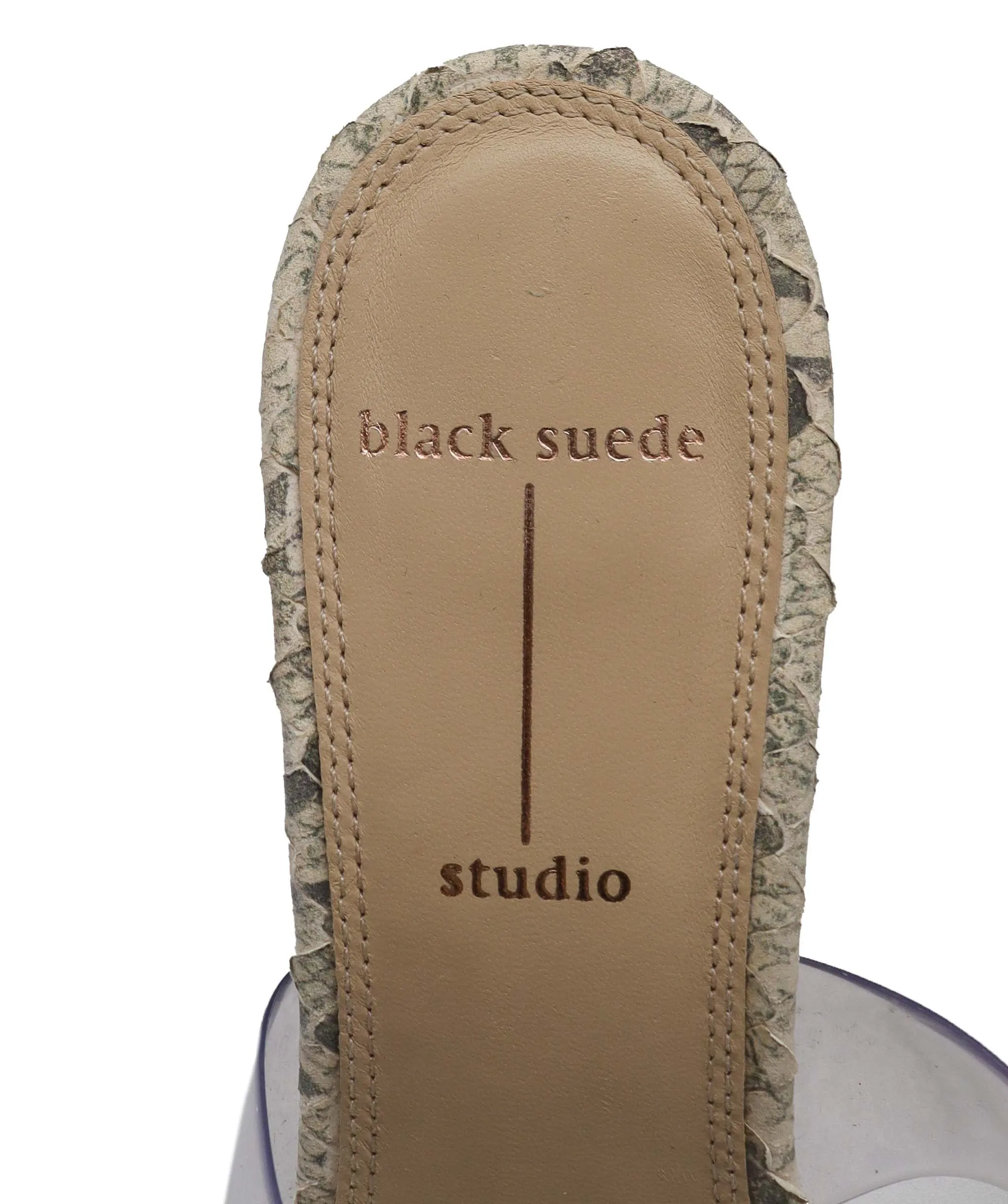 Black Suede Studio Grey/Transparent PVC and Python Embossed Leather Ankle Wrap Sandals Size 38 RJC3869