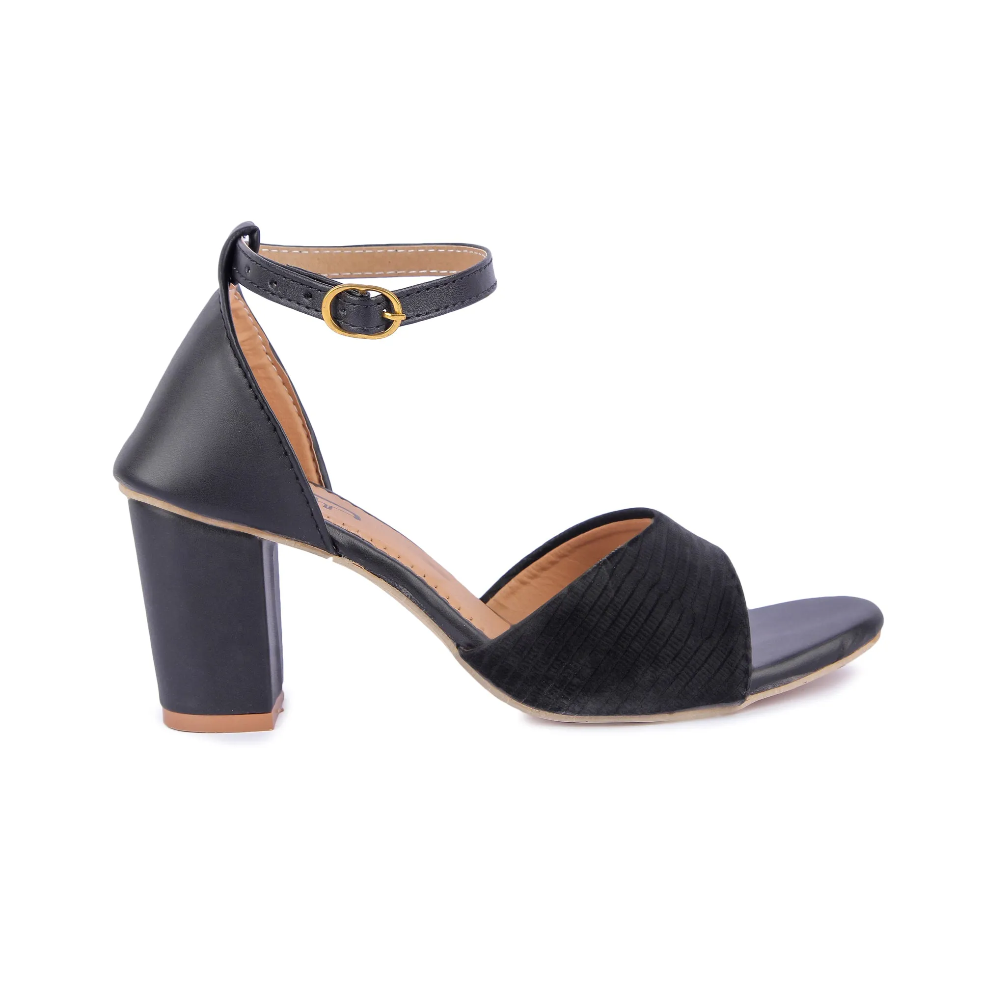Brauch Women's Black Patterned Block Heel