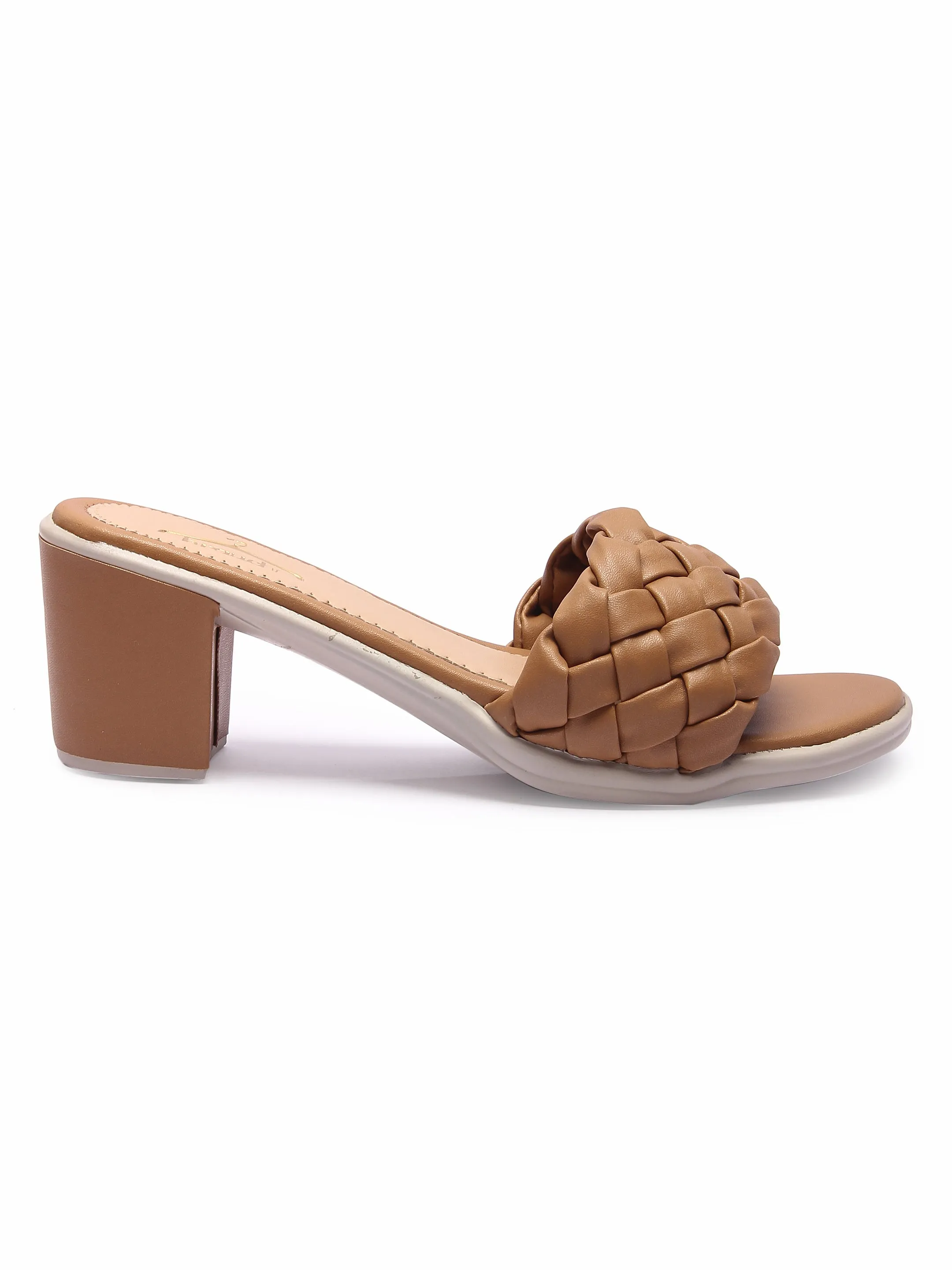 Brauch Women's Tan Braided Heels