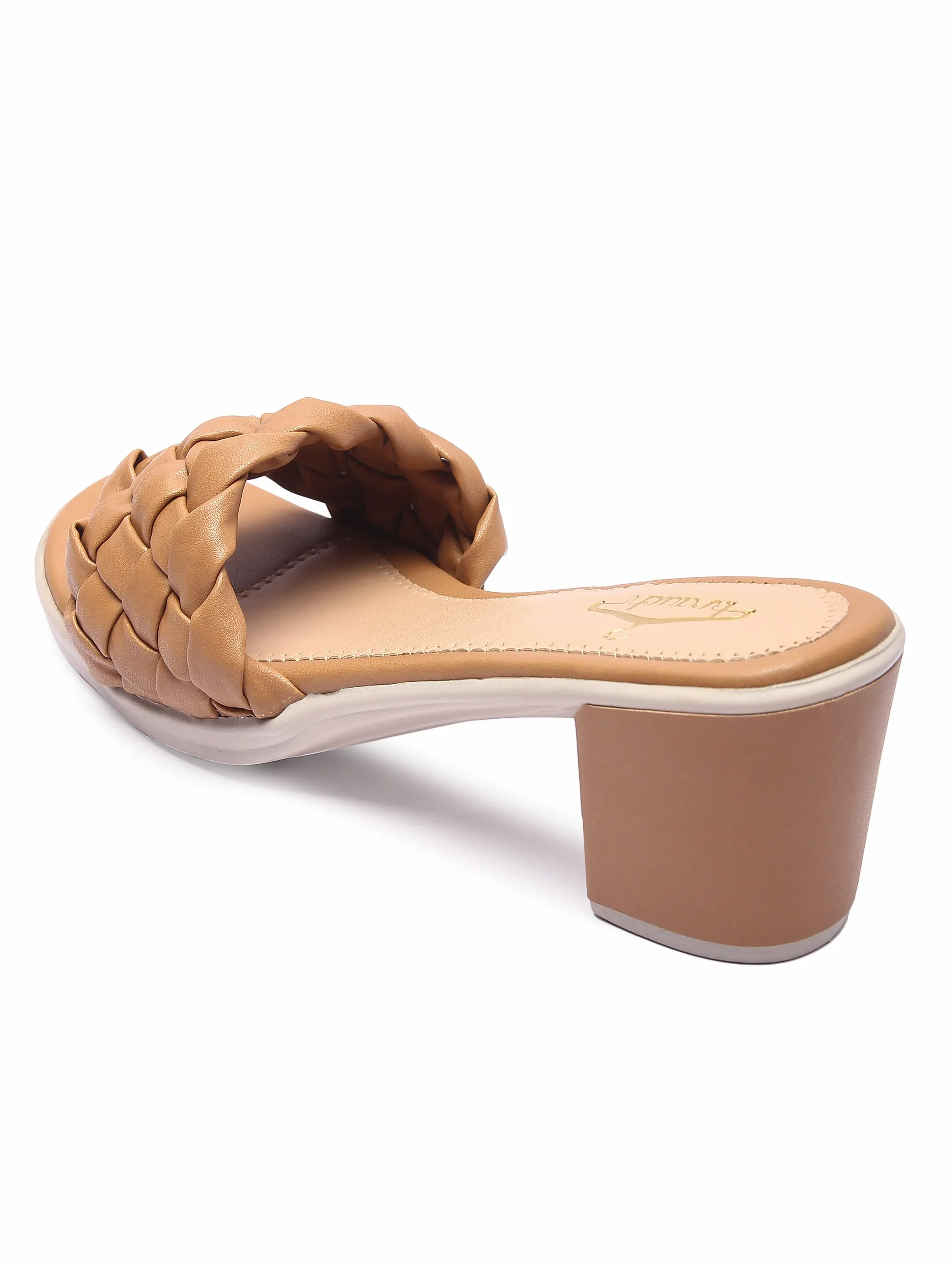 Brauch Women's Tan Braided Heels