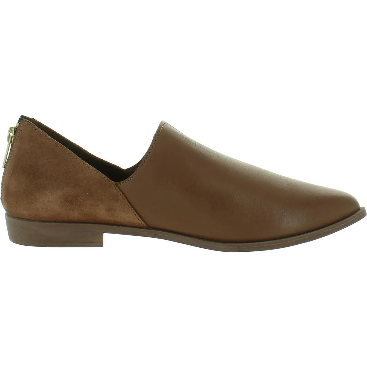 Bueno Womens Beau Leather Suede Flat Shoes