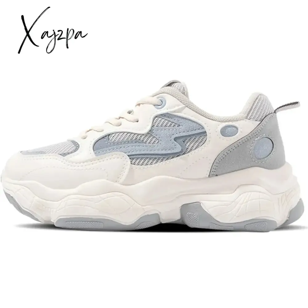 Chunky Sneakers Women Breathable Mesh Casual Shoes Sneakers Tennis Female Vulcanized Shoes Platform Lace Up Women's Trainers New
