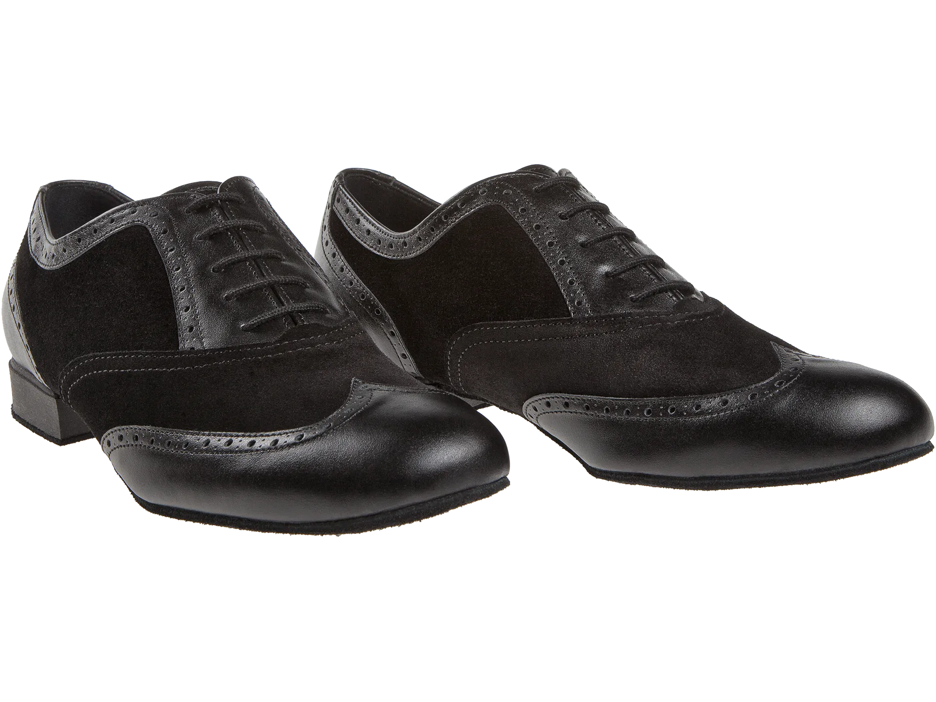 Diamant-Mens: Cagney: New York Black & Midnite: Black Leather & Suede | .75" Standard | MED/WIDE | Suede Sole