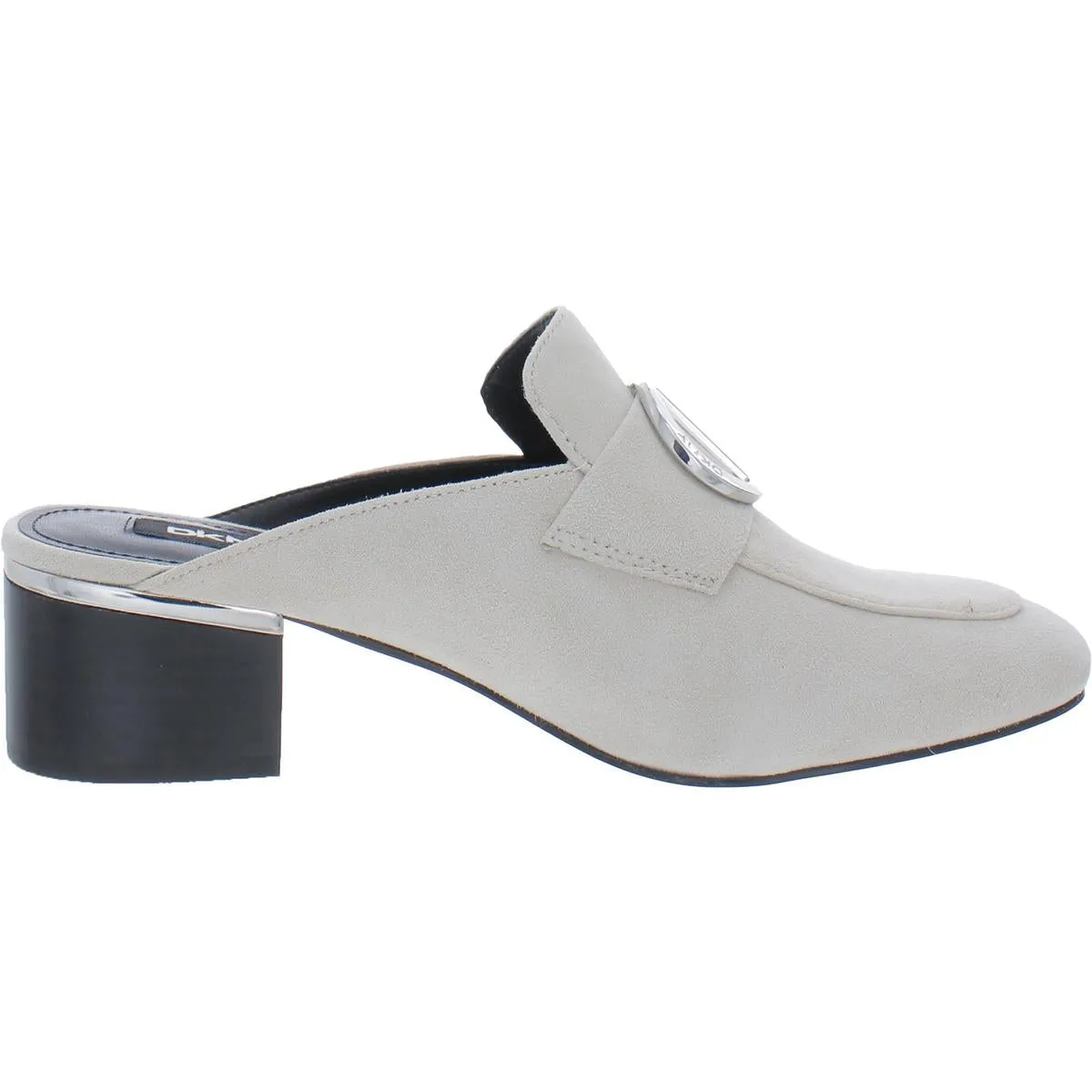 DKNY Womens Suede Embellished Mules