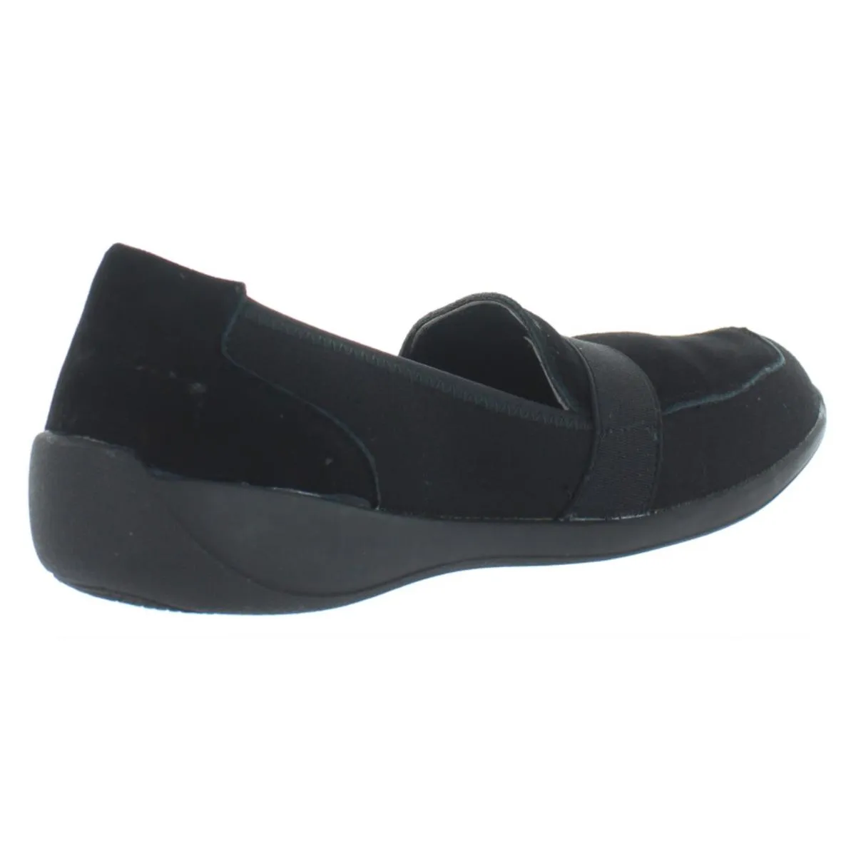 Eazies Womens Jackie Faux Suede Padded Flats