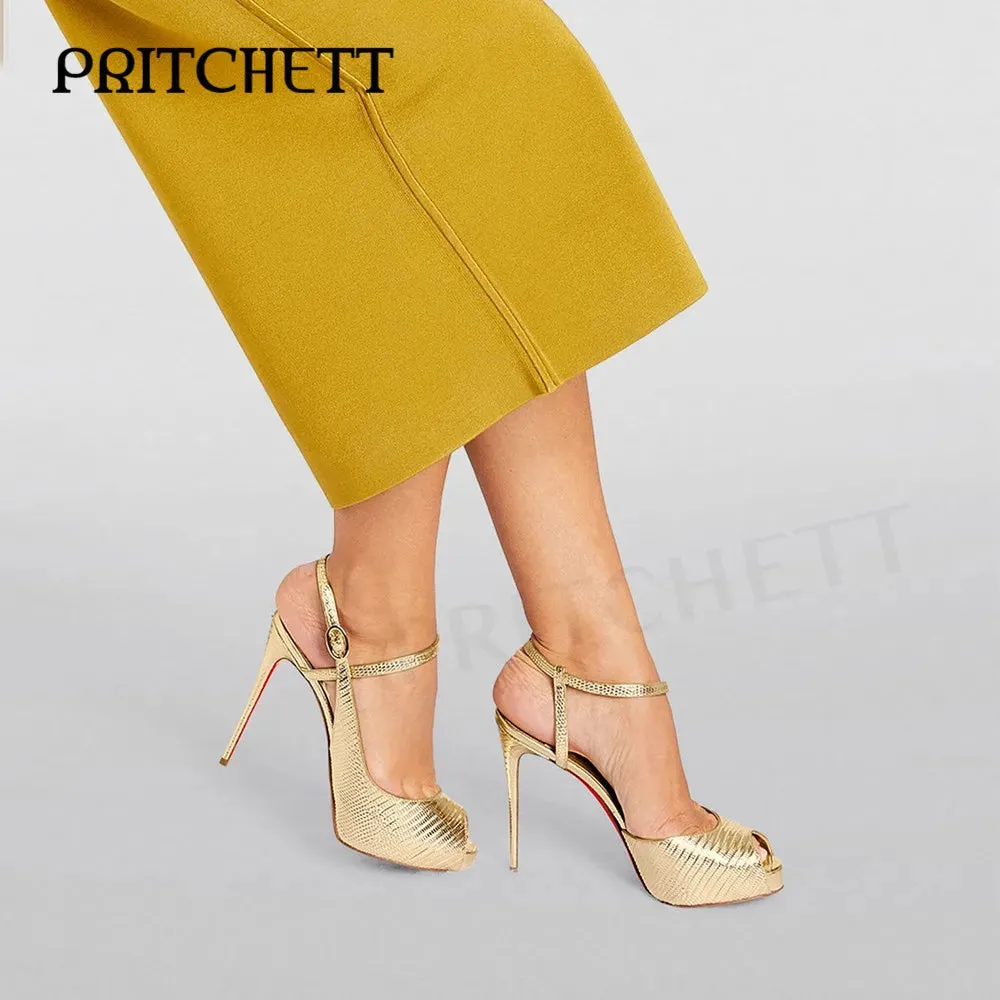Gold High Heels