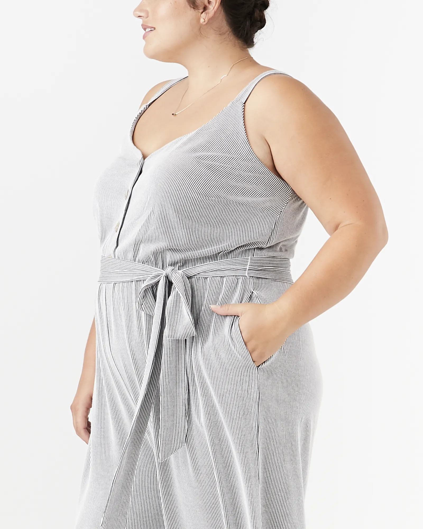 Harper Sleeveless Jumpsuit | Black / White