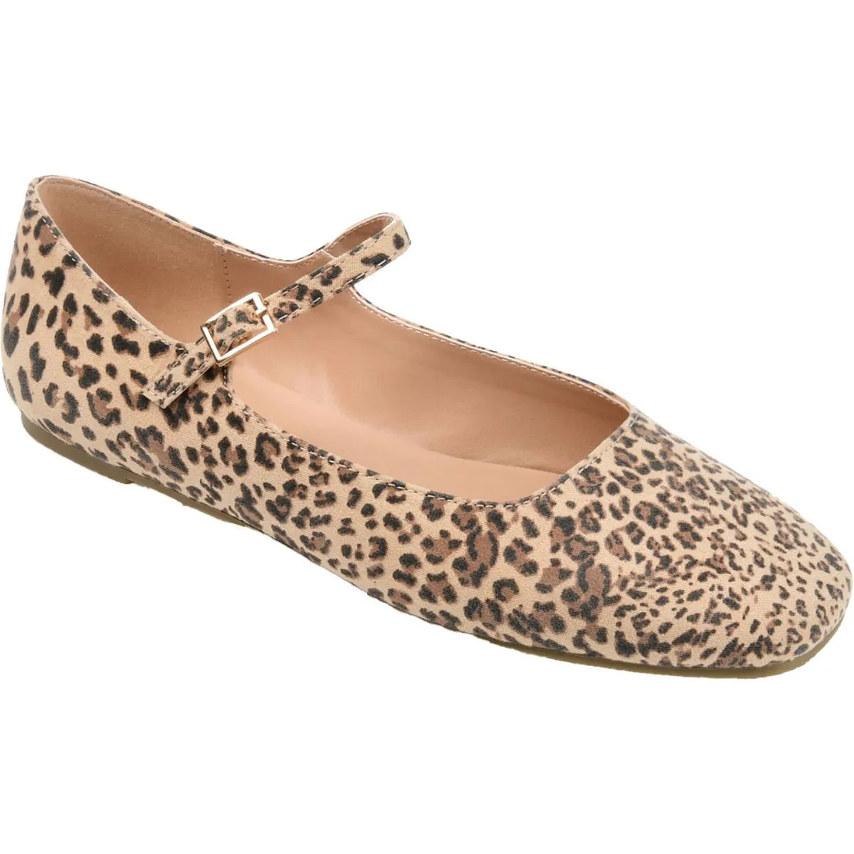 Journee Collection Womens Carrie Faux Suede Slip On Ballet Flats