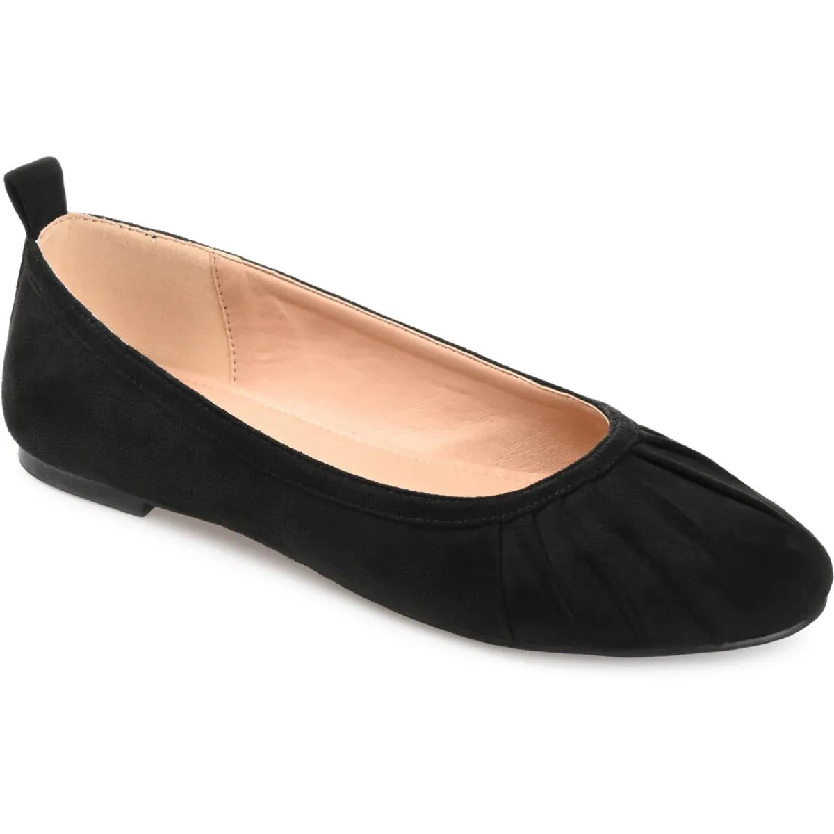 Journee Collection Womens Tanya Faux Suede Slip-On Ballet Flats