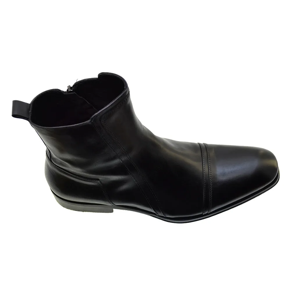 Men's Italian Shoes Jo Ghost 3936 Black Leather Chelsea Boots size 40