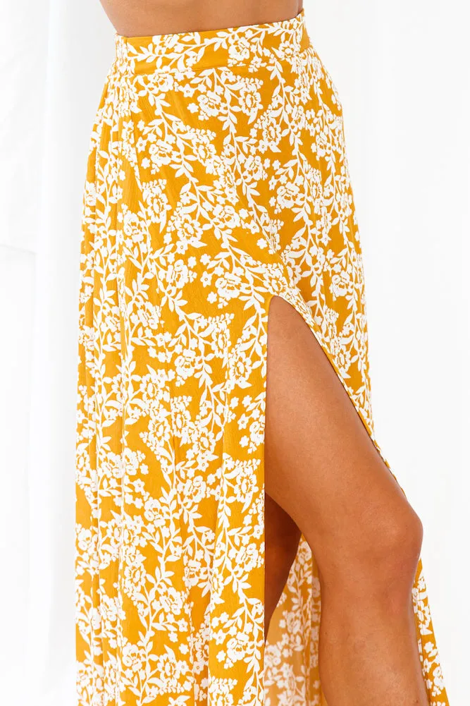 Perugia Maxi Skirt Mustard