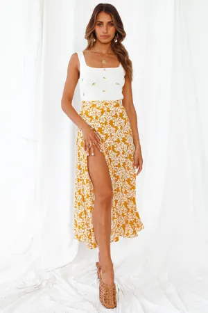 Perugia Maxi Skirt Mustard