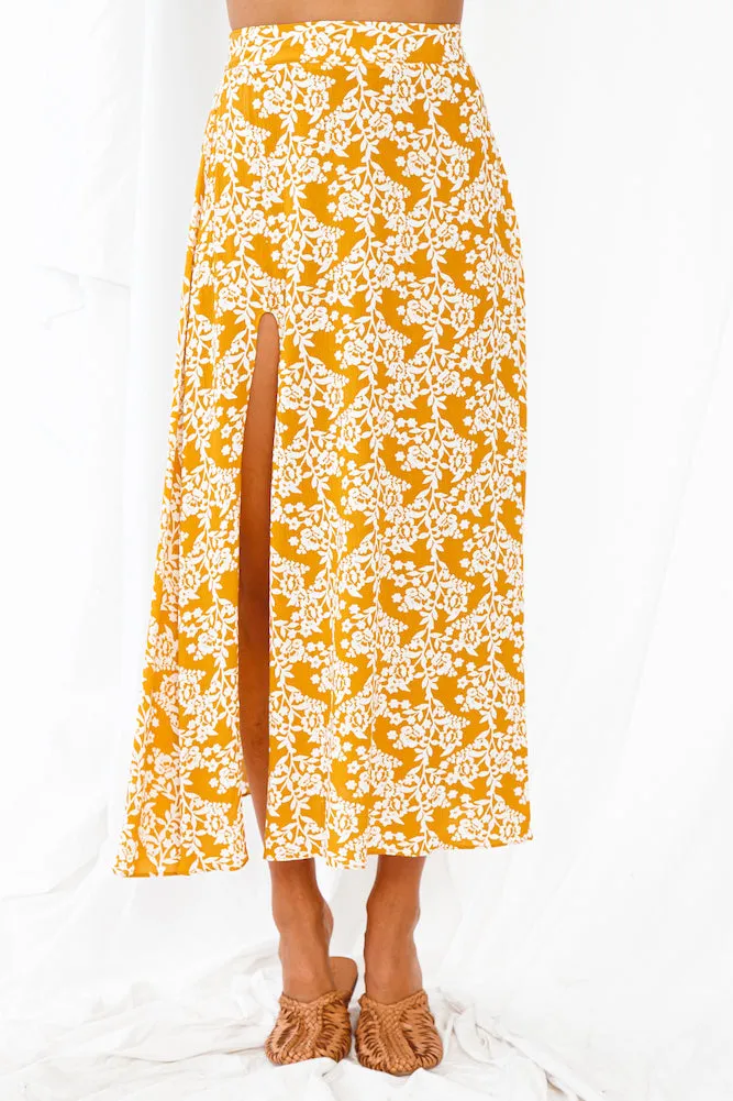 Perugia Maxi Skirt Mustard