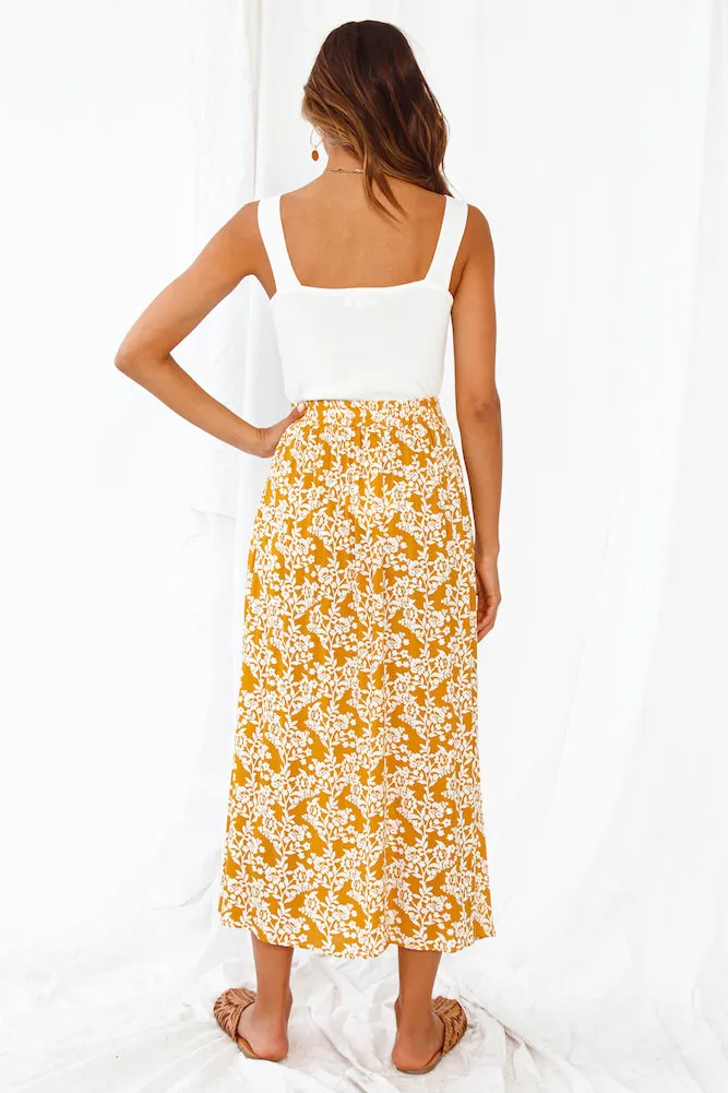 Perugia Maxi Skirt Mustard