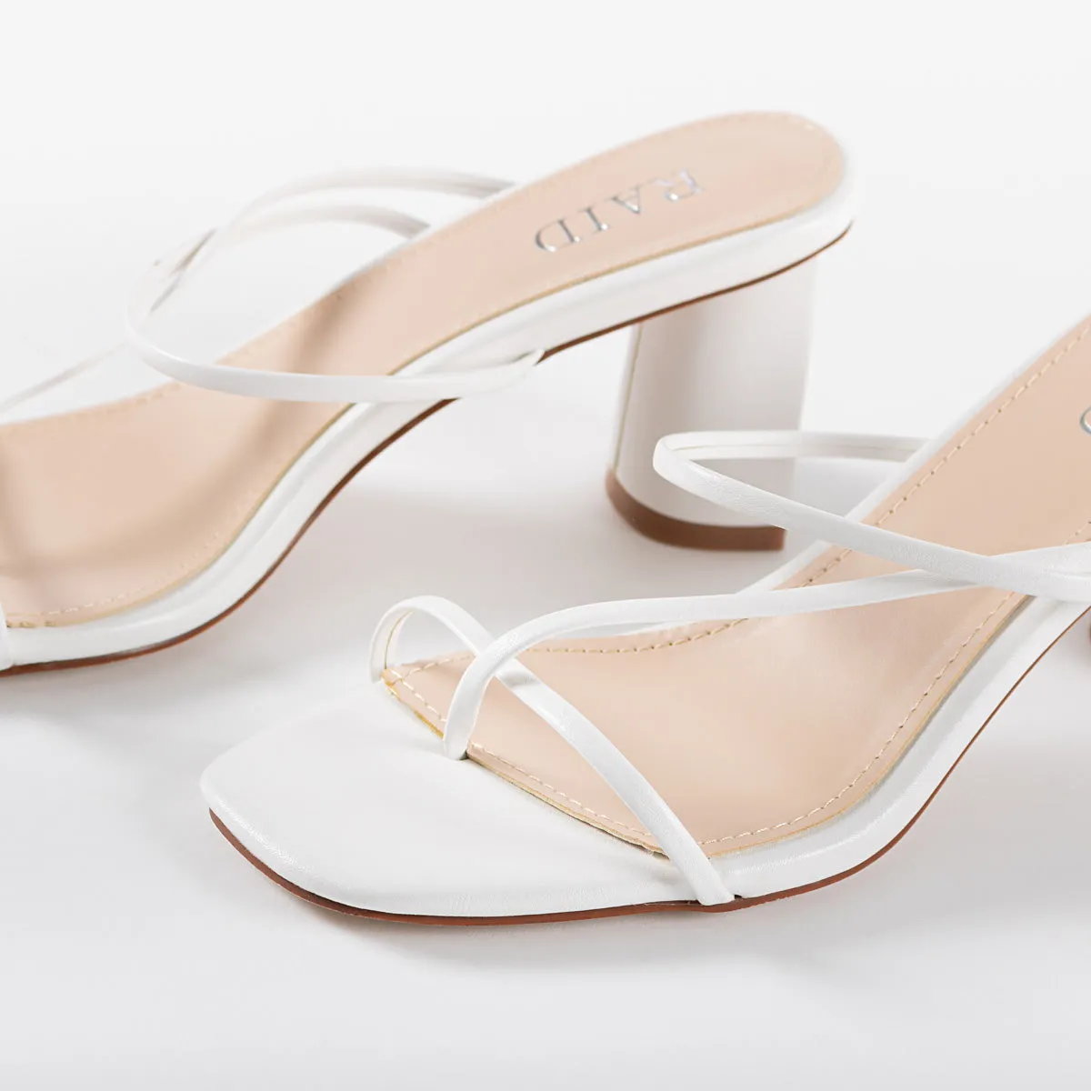 RAID Brioni Heeled Sandal in White