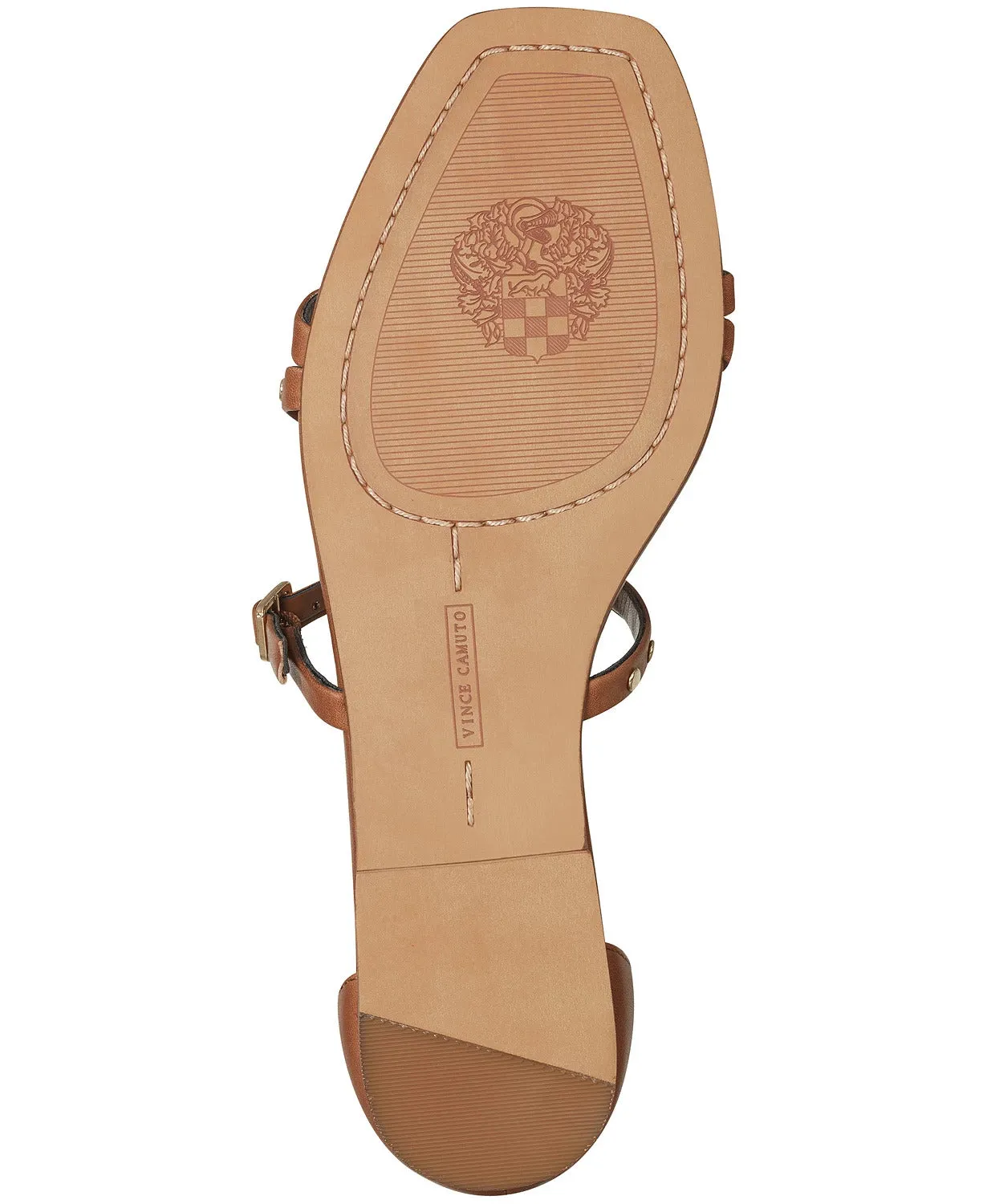 Vince Camuto Seseti Leather Square Toe Strappy Gladiator Sandal BARN BROWN