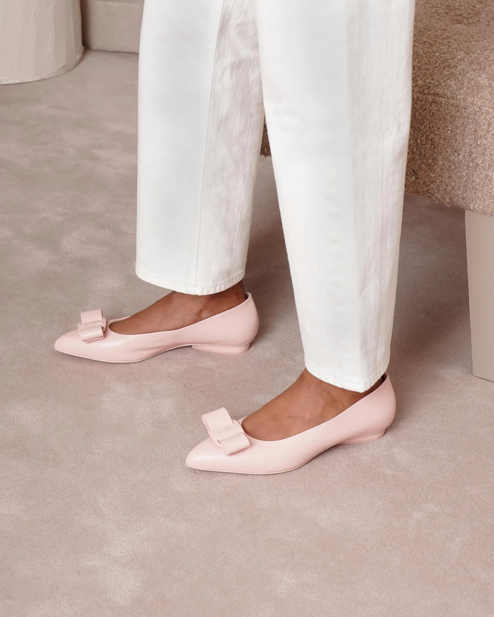 Viva nylund pink leather flats
