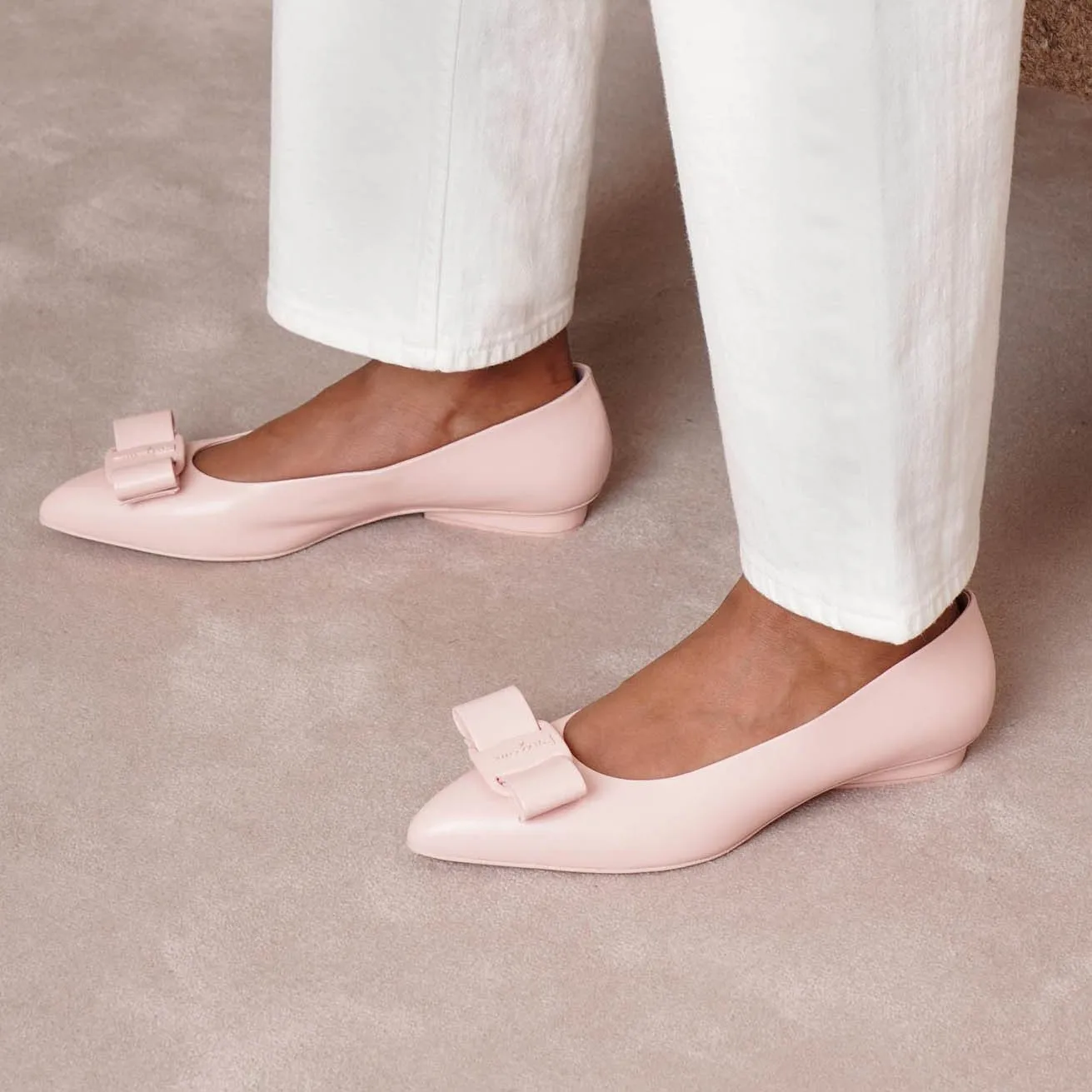 Viva nylund pink leather flats