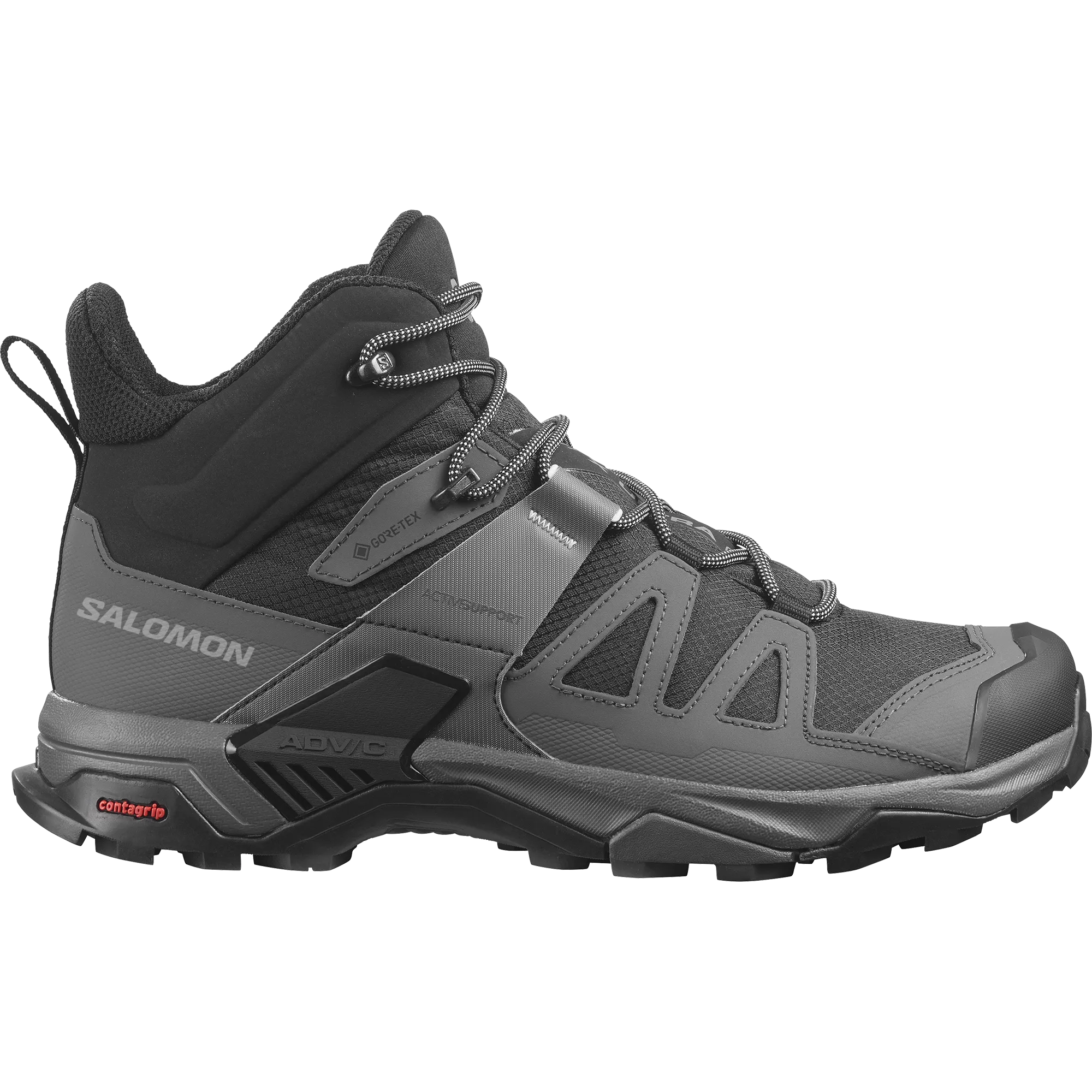 X ULTRA 4 MID WIDE GTX Men Outdoor Shoes in Black / Magnet / Pearl Blue